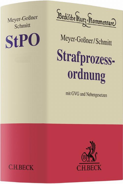 Strafprozessordnung (StPO) 65. Auflage, 2022; Gebraucht