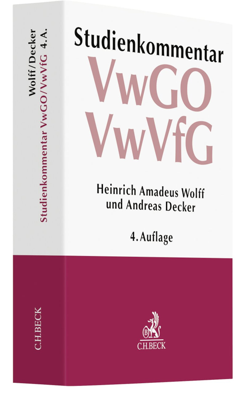 Wolff/Decker: Verwaltungsgerichtsordnung (VwGO) Verwaltungsverfahrensgesetz (VwVfG)