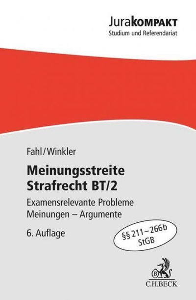 Fahl/Winkler: Meinungsstreite Strafrecht BT/2