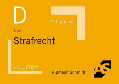 Krüger: Definitionen Strafrecht