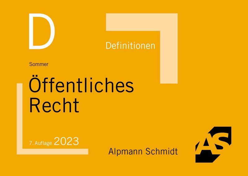 Sommer: Definitionen Öffentliches Recht