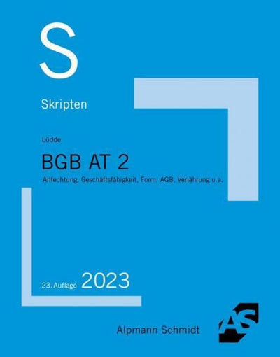 Lüdde: Skript BGB AT 2