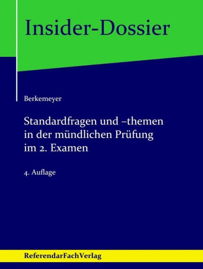 Berkemeyer: Standardfragen und -themen in der mündlichen Prüfung im 2. Examen